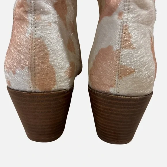 ARIDER GIRL Cowgirl Western Ankle Boots Faux Animal Fur Booties 8 Boho Concert - Picture 6 of 7